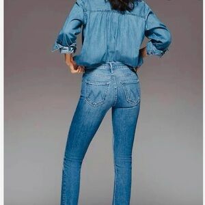 MOTHER Blue Skinny Jeans Stretchy Fit